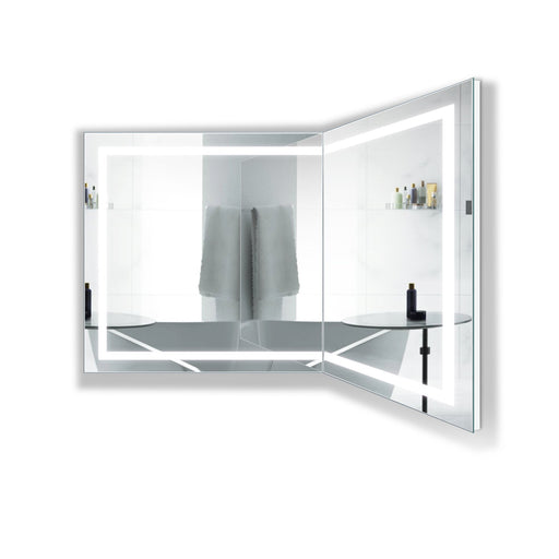 Krugg Krugg Mod SM Corned 36D 72″ X 36″ LED Bathroom Mirror w/ Dimmer & Defogger