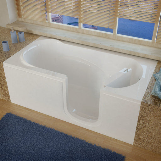 MediTub Soaking / Right MediTub 3060SI Step-In 30 x 60  White Bathtub, Whirpool & Air Jets Add-Ons