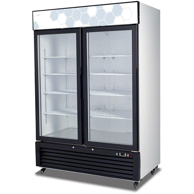 Migali Merchandiser Freezer Migali C-49FM-HC, Commercial 54" 2 Glass Door Merchandiser Freezer 49 cu. ft.