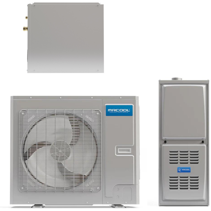 MRCOOL 2-3 Ton Central Air Conditioner and 80% AFUE, 66K BTU Gas Furnace Split System - Upflow or Horizontal