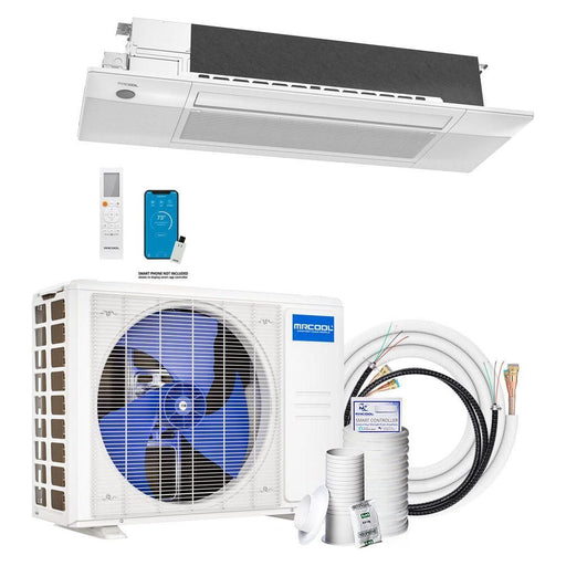 MRCOOL DIY Mini Split - 18K BTU Single Zone Ceiling Cassette Ductless Air Conditioner and Heat Pump with 25 ft. Install Kit DIY-18-HP-CASS-230C25