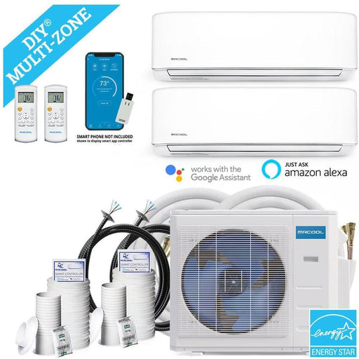 MRCOOL Mini Splits MRCOOL DIY Mini Split - 3 Zone Condenser + 230V 9K & 12K BTU Wall Mount Air Handler + 2x 50ft Line Set Appliance Package