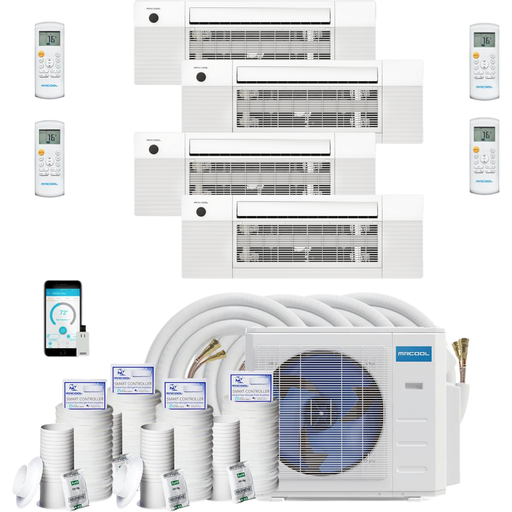 MRCOOL Mini Splits MRCOOL DIY Mini Split - 4 Zone 36K BTU Condenser + (3x) 9K & (1x) 12K BTU Ceiling Cassette + 4x 16ft Pre-Charged Line Set Appliance Package