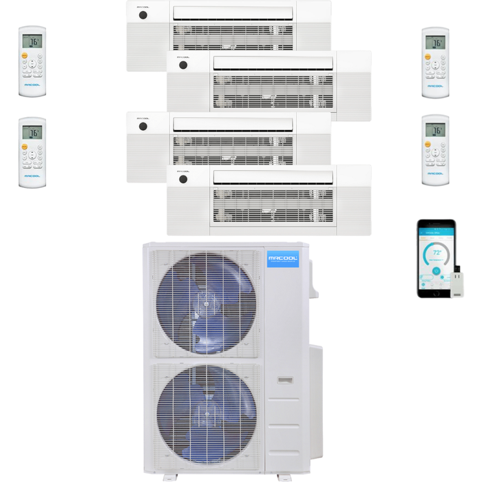 MRCOOL DIY Mini Split - 5 Zone 48K BTU Condenser + (3x) 9K & (1x) 12K BTU Ceiling Cassette Appliance Package