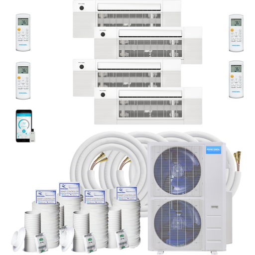 MRCOOL Mini Splits MRCOOL DIY Mini Split - 5 Zone 48K BTU Condenser + (3x) 9K & (1x) 18K BTU Ceiling Cassette + 4x 16ft Pre-Charged Line Set Appliance Package