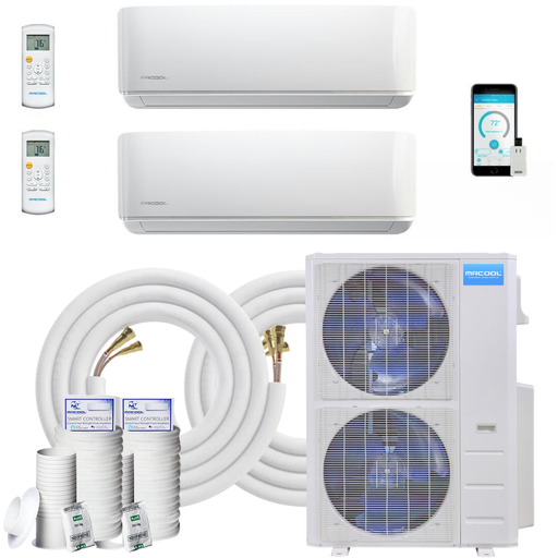 MRCOOL Mini Splits MRCOOL DIY Mini Split - 5 Zone Condenser + 230V 18K & 24K BTU Ductless Mini-Split Air Handler + 2x 25ft Line Set Appliance Package