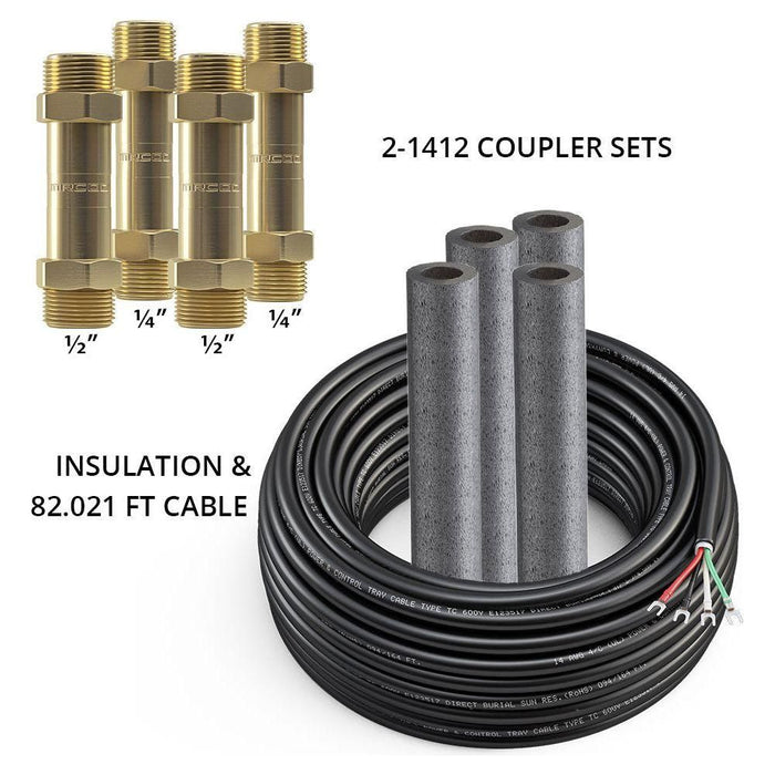 MRCOOL DIYCOUPLER-14 + DIYCOUPLER-12 + 75ft MC-5 Cable 4th Gen Coupler DIYCOUPLER-1412K75C