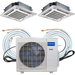 MRCOOL Olympus Mini Split - 24,000 BTU 2 Zone Ductless Ceiling Cassette Air Conditioner And Heat Pump With 25 Ft. Flared Lineset