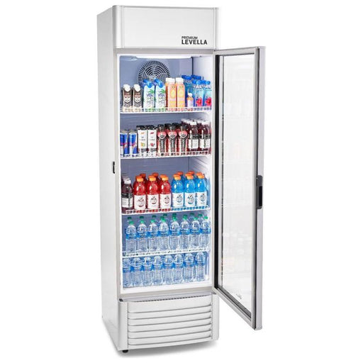 Premium Levella Refrigerators Premium Levella 15.5 cu.ft Commercial Display Refrigerator | Silver | PRF155DX