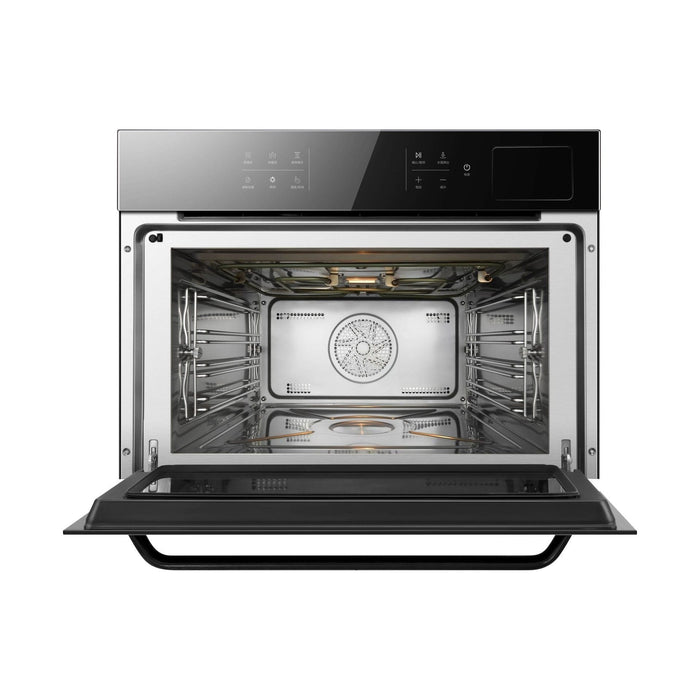 Robam 24-Inch Built-In Convection Wall Oven with Air Fry & Steam Cooking in Onyx Black Tempered Glass (Robam-CQ760)