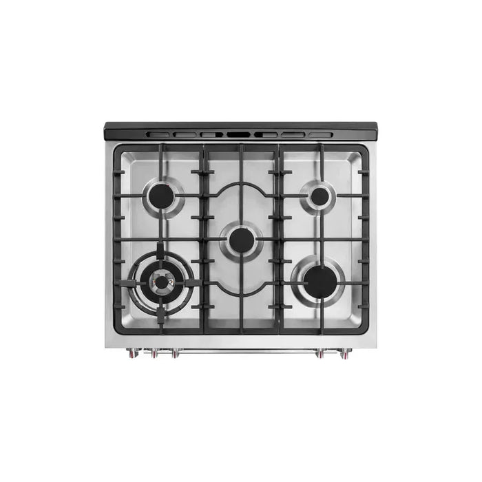 Robam 3-Piece Appliance Package - 30-Inch 5 Cu. Ft. Oven Freestanding Gas Range, Under Cabinet/Wall Mounted Range Hood and Dishwasher in Stainless Steel