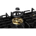 Robam 36-Inch 5-Burner Gas Cooktop with Brass Burners in Black (Robam-ZG9500B)