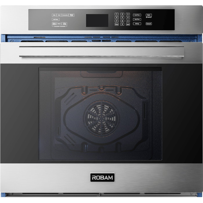 Robam Kitchen Appliance Packages Robam 4-Piece Appliance Package - 30-Inch 4 Burners Gas Cooktop, Under Cabinet/Wall Mounted Range Hood, Dishwasher and Wall Oven in Stainless Steel