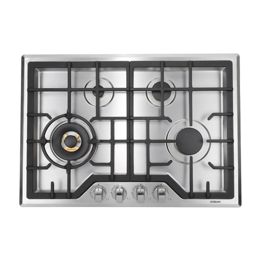 Robam Kitchen Appliance Packages Robam 5-Piece Appliance Package - 30-Inch 4 Burners Gas Cooktop, Under Cabinet/Wall Mounted Range Hood, Dishwasher, Wall Oven, and Steam Combi Oven in Stainless Steel