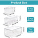 Set of 7 Refrigerator Organizer Bins,  Fruit Containers for Fridge with Drain Tray for Vegetables, Food, Drinks