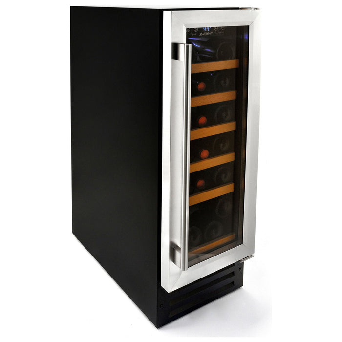 Smith & Hanks 12-inch Under Counter Single Zone Wine Cooler with Large Format Bottle Capacity