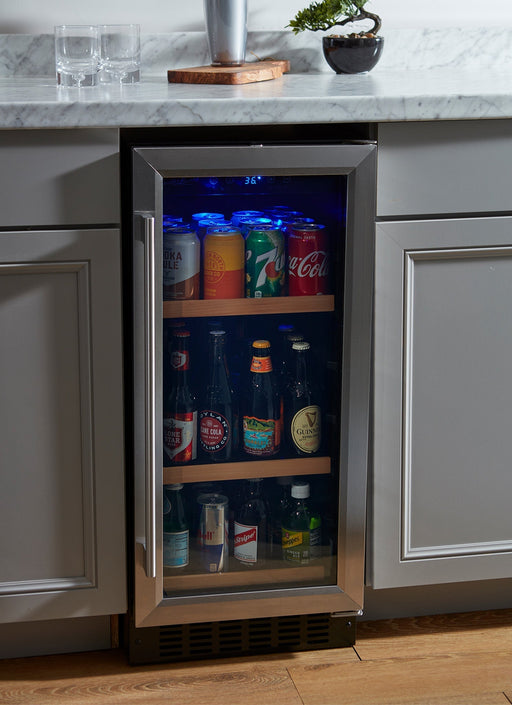 Smith & Hanks Smith & Hanks 15 Inch Under Counter Beverage Cooler with Adjustable Shelving and UV Protected Glass Door (SH-BC90)