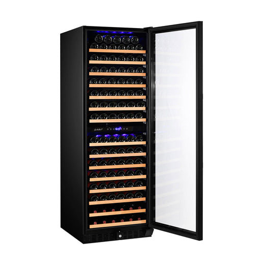 Smith & Hanks Smith & Hanks 166-Bottle Built-In or Freestanding Dual Zone Wine Cooler with Smoked Back Glass (SD 166)