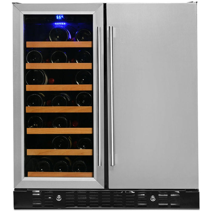 Smith & Hanks 24" Built-In Dual Zone Wine and Beverage Center with Locking Door