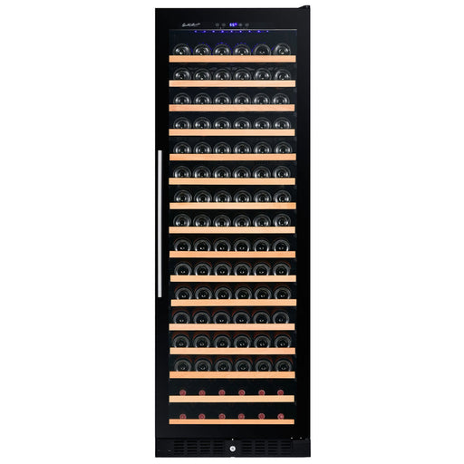 Smith & Hanks Smith & Hanks 24" Built-In/Free-Standing 166 Bottle Black Glass Wine Refrigerator - UV-Protected Glass Door