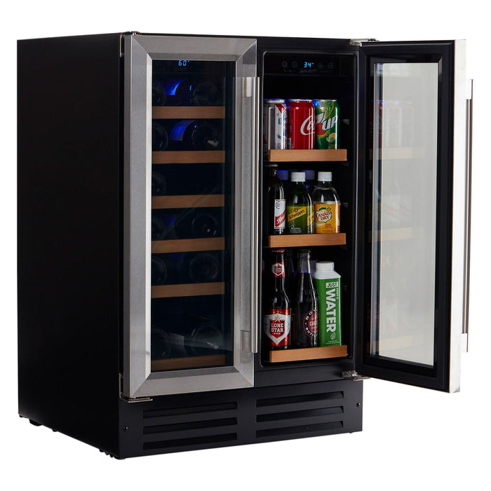 Smith & Hanks 24" Dual Zone Under Counter Wine and Beverage Cooler