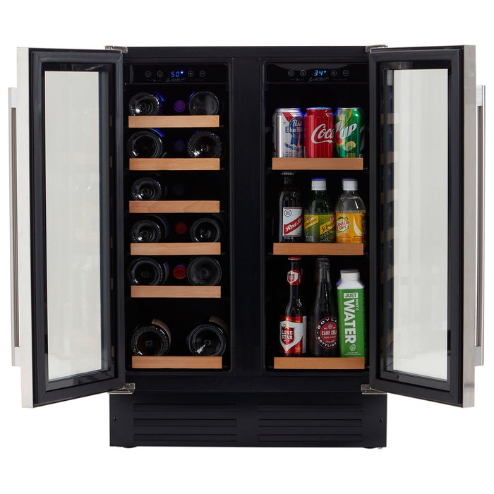 Smith & Hanks 24" Dual Zone Under Counter Wine and Beverage Cooler