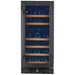 Smith & Hanks 32" Built-in Dual Zone Wine Cooler In Black Stainless Steel with UV Protection and Locking Door