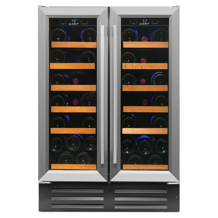 Smith & Hanks 40 Bottle Built-in/Freestanding Dual Zone Wine Cooler SHWCDZ40