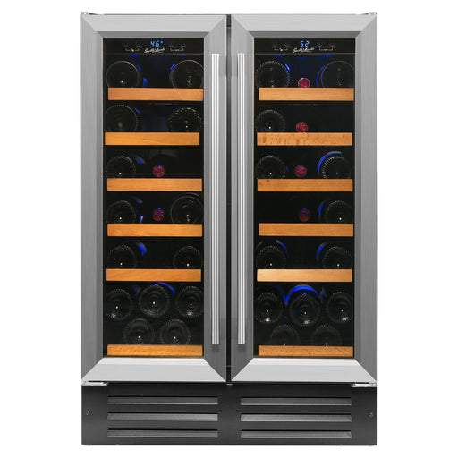 Smith & Hanks Smith & Hanks 40 Bottle Dual Zone Wine Cooler Built-in or Standalone Stainless Steel Trim (SHWCDZ40)