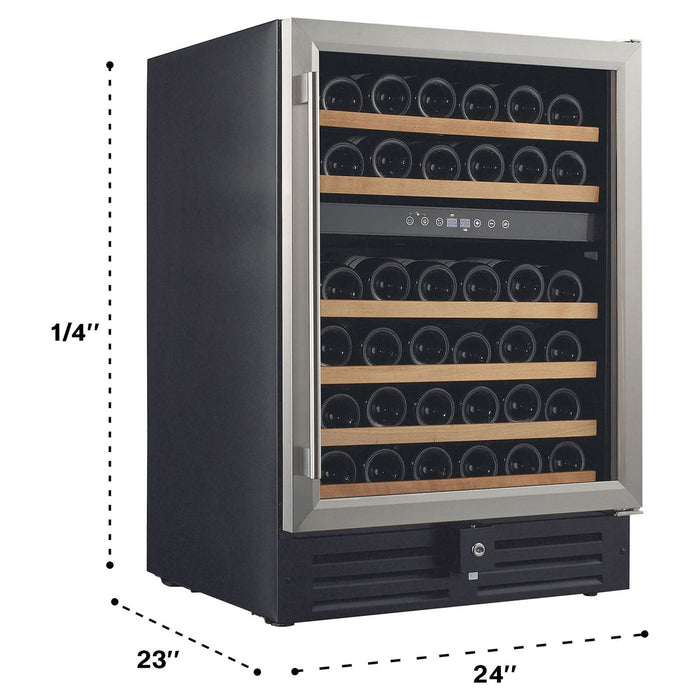 Smith & Hanks 46 Bottle Dual Zone Under Counter Wine Cooler