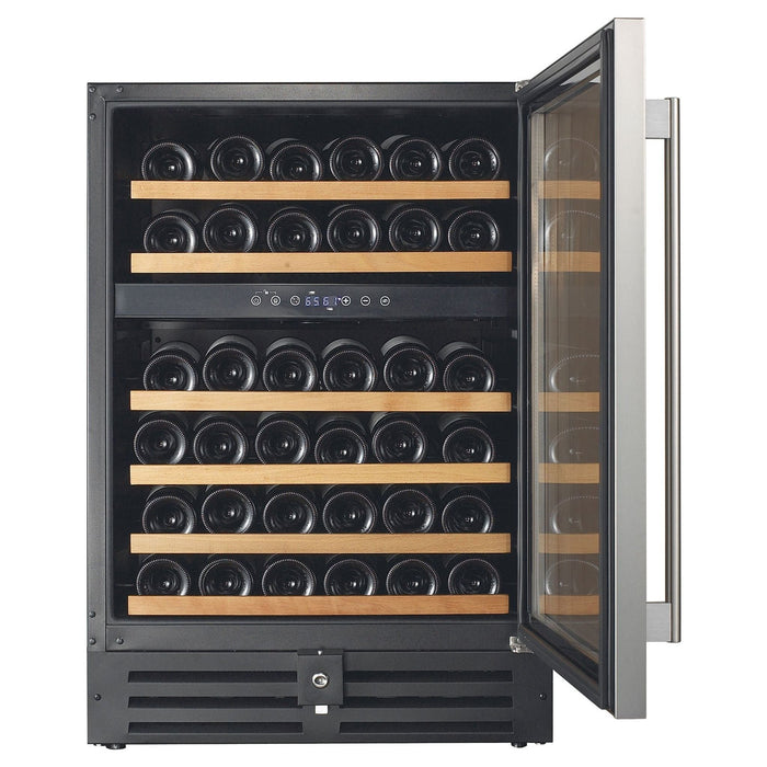 Smith & Hanks 46 Bottle Dual Zone Under Counter Wine Cooler