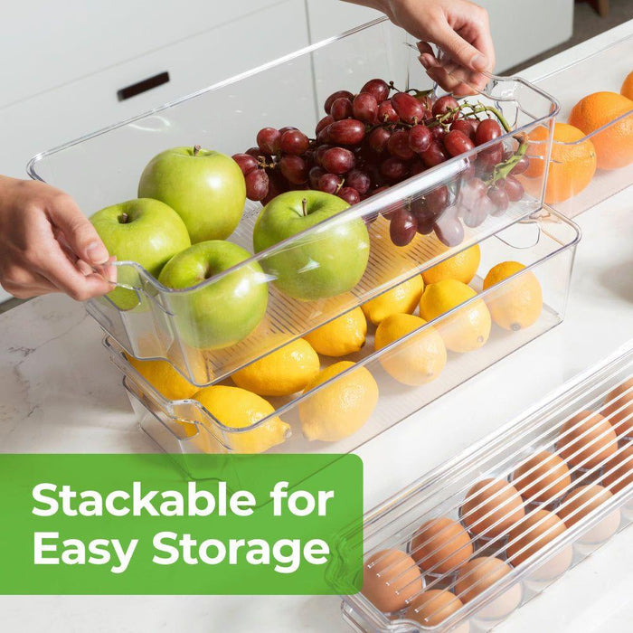 Stackable Refrigerator Organizer Bins