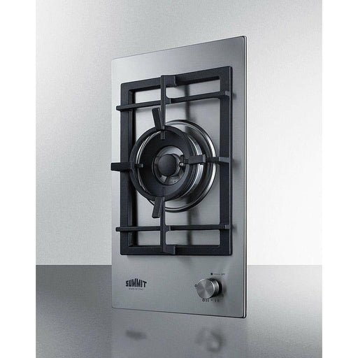 Summit 12 in. Wide 1-Burner Gas Cooktop in Stainless Steel - GCJ1SS