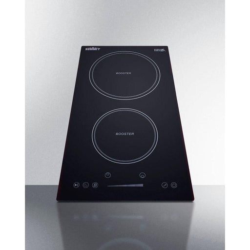 Summit 12 in. Wide 208-240V 2-Zone Induction Cooktop with 2 Elements, Hot Surface Indicator, ADA Compliant, Induction Technology, Child Lock, Safety Shut-Off Control - SINC2B230B