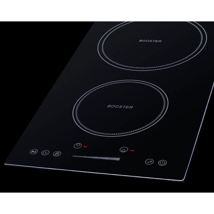 Summit 12 in. Wide 208-240V 2-Zone Induction Cooktop with 2 Elements, Hot Surface Indicator, ADA Compliant, Induction Technology, Child Lock, Safety Shut-Off Control - SINC2B230B