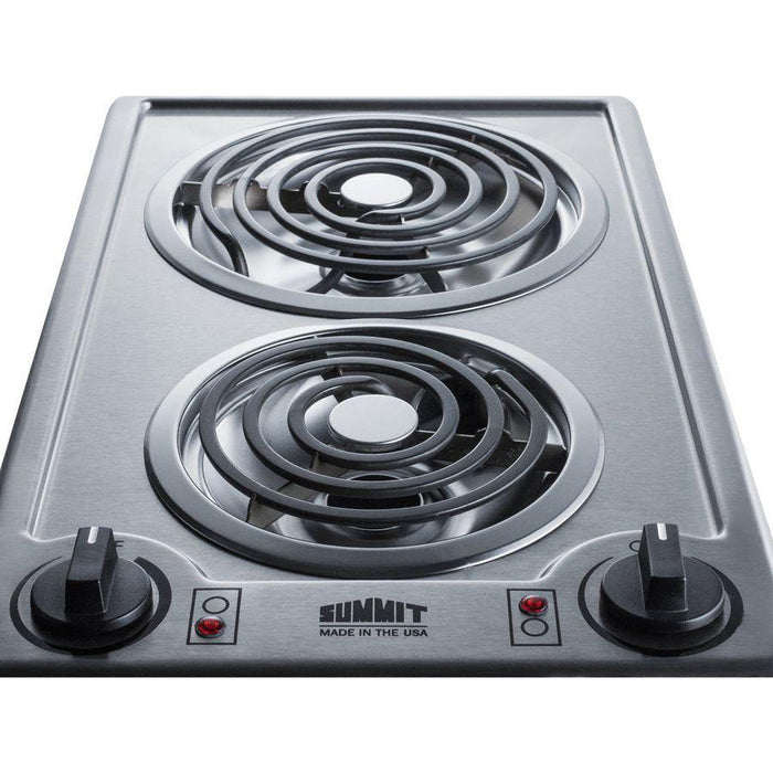 Summit 12 in. Wide 230V 2-Burner Coil Cooktop - CCE22