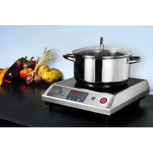 Summit Cooktops Summit 12" Portable 115V Induction Cooktop with 1800W Radiant Element, Ten Power Levels, Digital Controls - SINCFS1