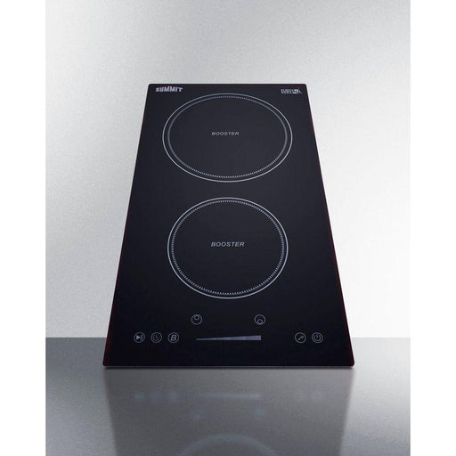 Summit Cooktops Summit 12" Wide 208-240V 2-Zone Induction Cooktop with 2 Elements, Hot Surface Indicator, ADA Compliant, Induction Technology, Child Lock, Safety Shut-Off Control - SINC2B230B