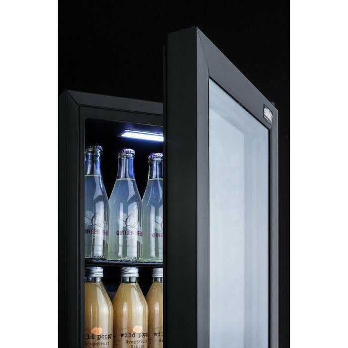 Summit 14 in. Compact Beverage Center with 0.85 Cu. Ft. (24L) Capacity, Double Pane Glass Door - SCR114L