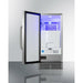 Summit 15 in. Ice Maker with 50 lbs Daily Production, 25 lbs Storage, ADA Compliant, Energy Star for Commercial Use, Built In Pump, Ice Scoop, Interior Light, Reversible Door, in Stainless Steel - BIM47OS