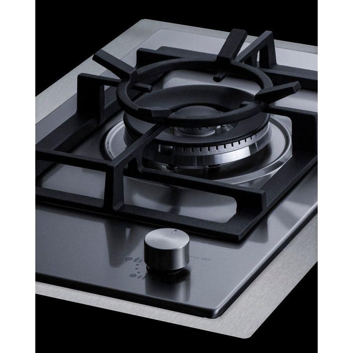 Summit 15 in. Wide 1-Burner Gas Cooktop In Stainless Steel - GCJ1SSTK15