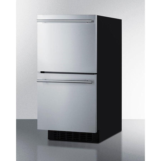 Summit Refrigerators Summit 15" Wide 2-Drawer All-Refrigerator, ADA Compliant with 1.7 cu. ft. Capacity, Frost Free Defrost - ASDR1524