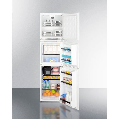 Summit Refrigerators Summit 19" Wide Allergy-Free Refrigerator/General Purpose Refrigerator-Freezer Combination - AZRF7W