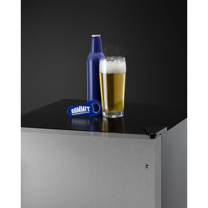 Summit 20 in. Wide 2.68 Cu. Ft. Capacity Beer Froster with Adjustable Shelves - ALFZ37BSSTBFROST