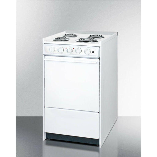 Summit 20 in. Wide Electric Coil Top Range with 4 Coil Elements, 2.46 cu. ft. Total Oven Capacity, Viewing Window, Storage Drawer, ADA Compliant - WEM110R