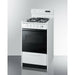 Summit 20 in. Wide Gas Range with Natural Gas, 4 Open Burners, 2.46 cu. ft. Total Oven Capacity, Viewing Window, Broiler Drawer - WNM1307