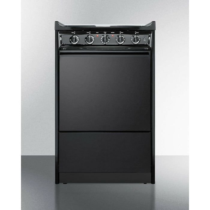 Summit Ranges Summit 20" Wide Electric Coil Range with 4 Elements, 2.46 cu. ft. Total Oven Capacity, Storage Drawer, ADA Compliant, Storage Drawer - TEM110CR