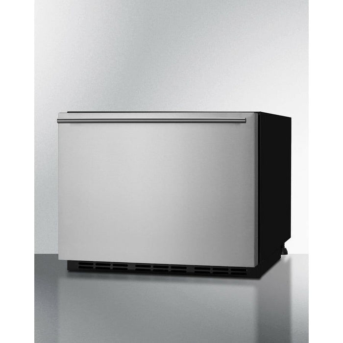 Summit Refrigerators Stainless steel Summit 21.5" Wide Built-In Drawer Refrigerator - FF1DSS