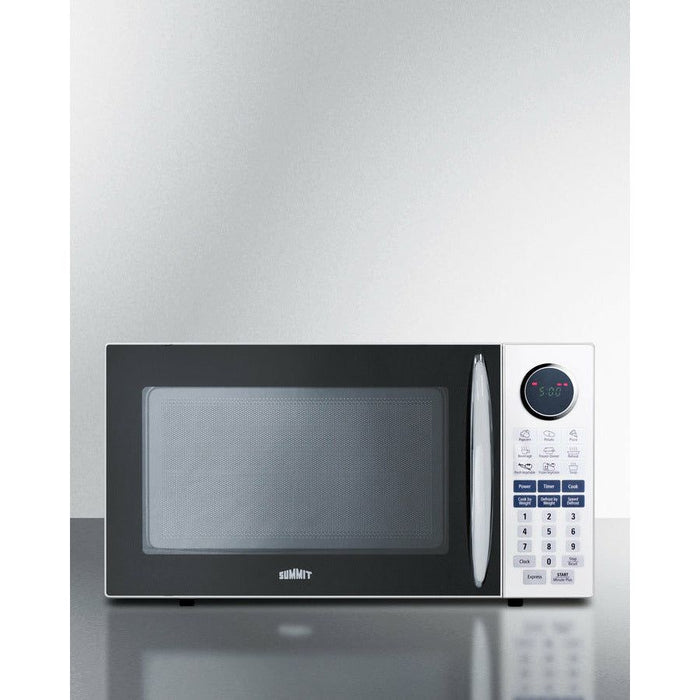 Summit Microwaves Summit 21" Compact Microwave with 1,000 Watts, 5 Power Levels, One-Touch Auto Cook Menu, Rotary Turntable - SM1102WH