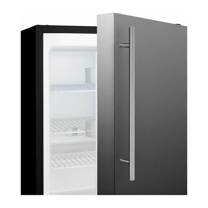 Summit 21 in. Wide, 2.68 Cubic Feet cu. ft. Undercounter Upright Freezer with Adjustable Temperature Controls - ALFZ37BSS